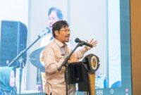 SAMBUTAN-Kepala Kantor Wilayah BPN Provinsi Kepulauan Riau, Bapak Nurus Sholichin, A.Ptnh., M.M, saat sambutan dalam peluncuran Layanan Peralihan Elektronik Tahun 2025. (Foto Ist).